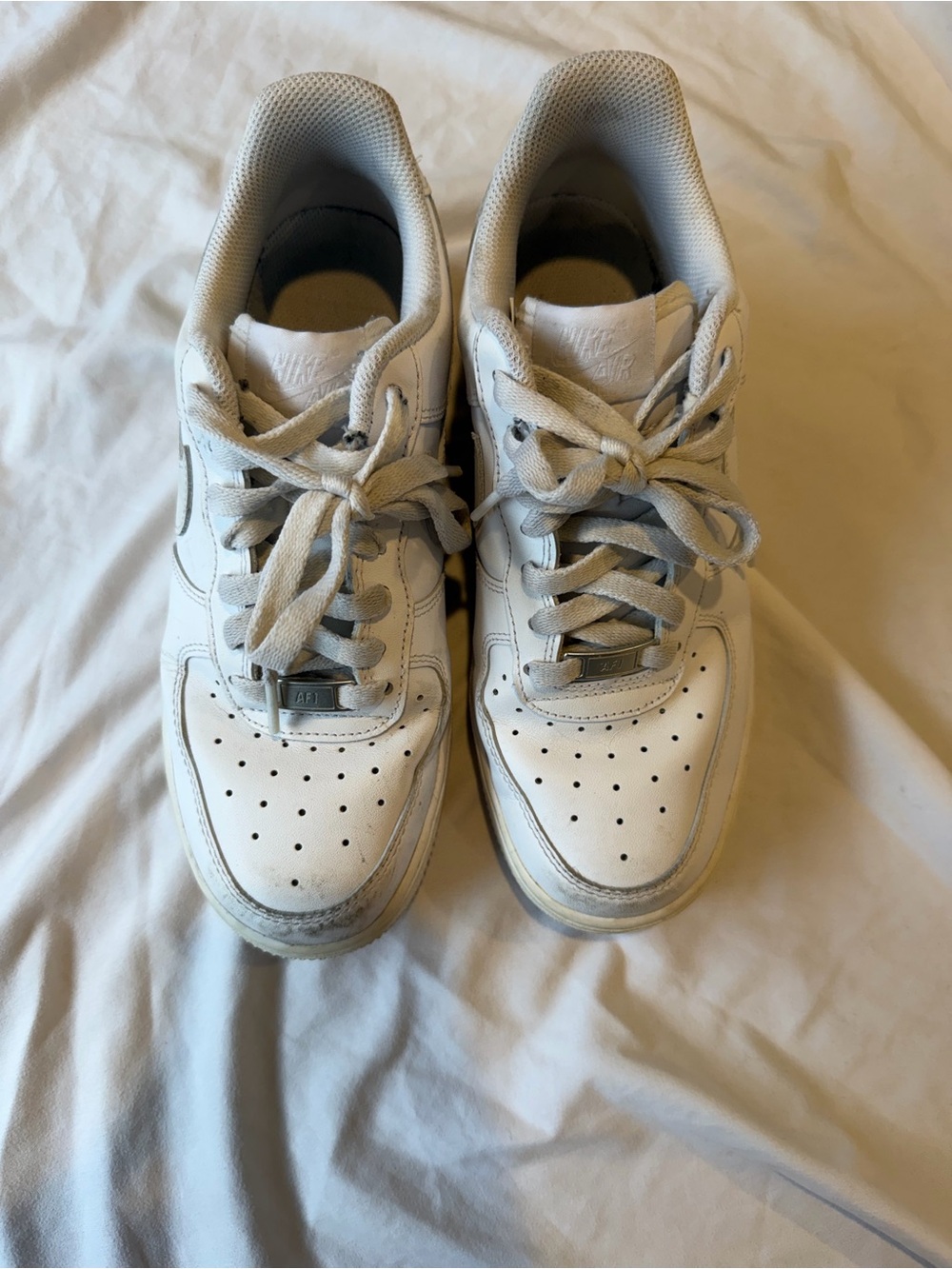 Nike White Leather Low-Top Sneakers